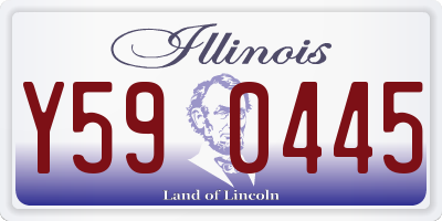 IL license plate Y590445