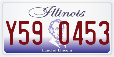 IL license plate Y590453