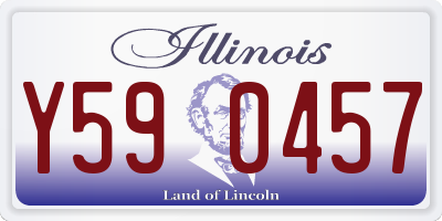 IL license plate Y590457