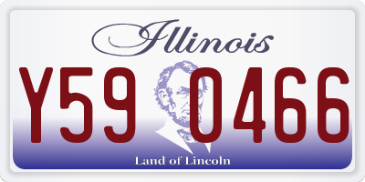 IL license plate Y590466