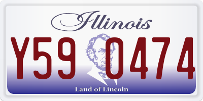 IL license plate Y590474