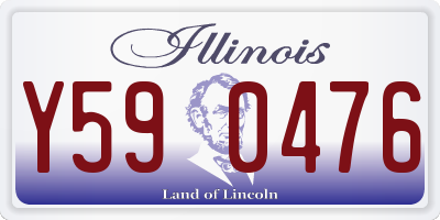 IL license plate Y590476