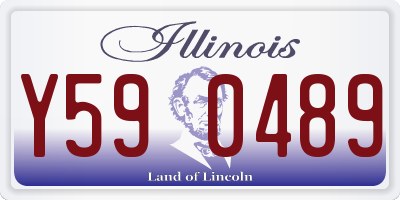 IL license plate Y590489