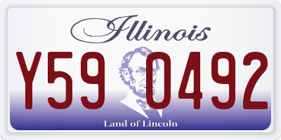 IL license plate Y590492