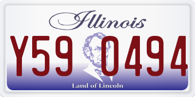 IL license plate Y590494