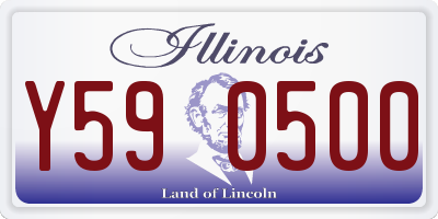 IL license plate Y590500