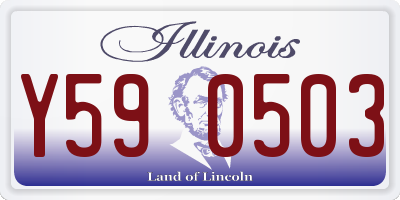 IL license plate Y590503