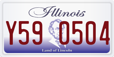 IL license plate Y590504