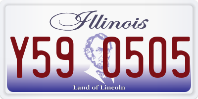 IL license plate Y590505