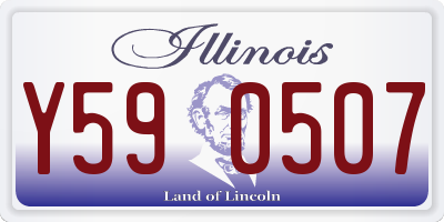 IL license plate Y590507
