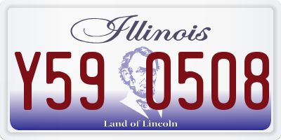 IL license plate Y590508