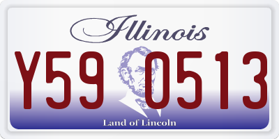 IL license plate Y590513
