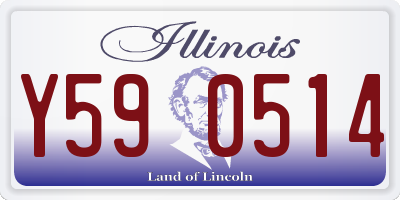IL license plate Y590514