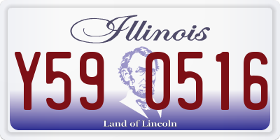 IL license plate Y590516