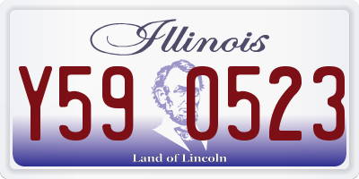 IL license plate Y590523