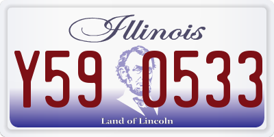 IL license plate Y590533