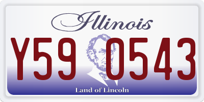IL license plate Y590543