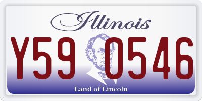 IL license plate Y590546