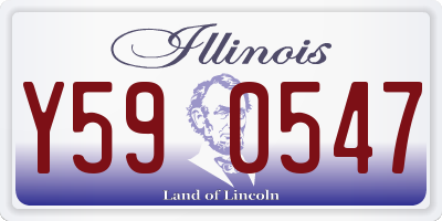 IL license plate Y590547