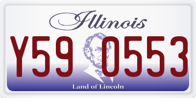 IL license plate Y590553