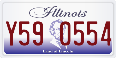 IL license plate Y590554