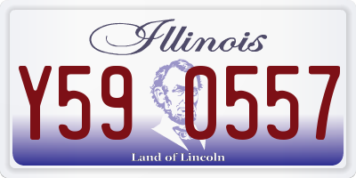 IL license plate Y590557