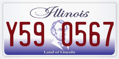 IL license plate Y590567
