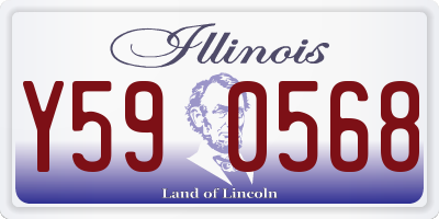 IL license plate Y590568