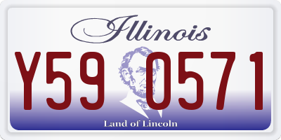 IL license plate Y590571