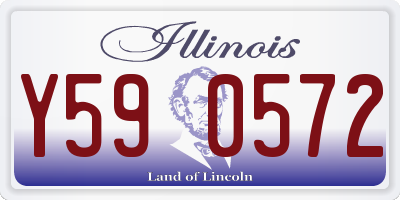 IL license plate Y590572
