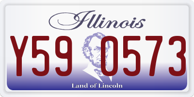 IL license plate Y590573