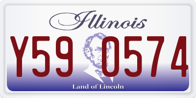 IL license plate Y590574