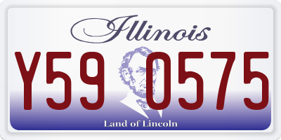 IL license plate Y590575