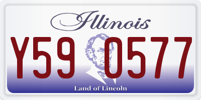 IL license plate Y590577