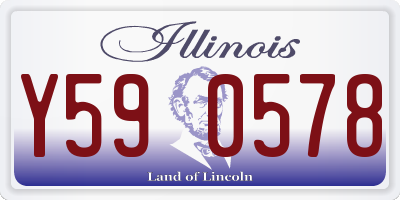 IL license plate Y590578