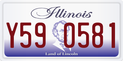 IL license plate Y590581