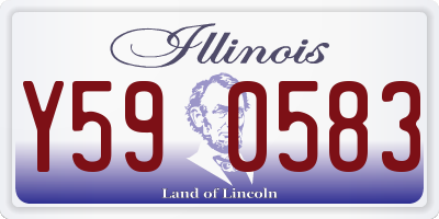IL license plate Y590583
