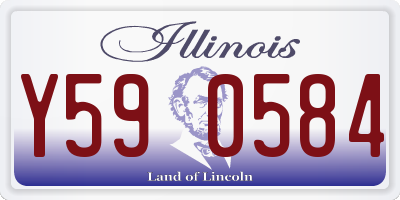 IL license plate Y590584