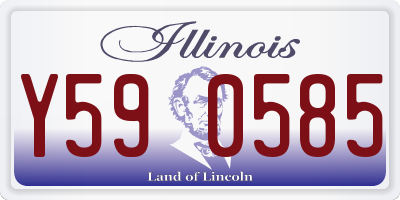 IL license plate Y590585