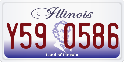 IL license plate Y590586