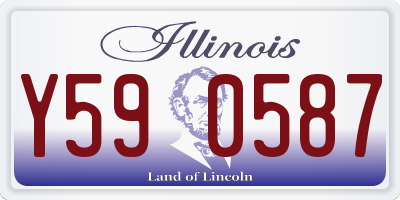 IL license plate Y590587
