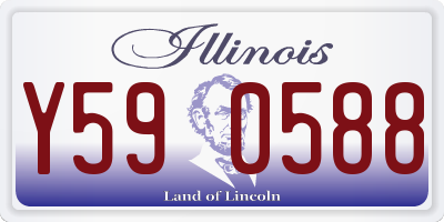 IL license plate Y590588