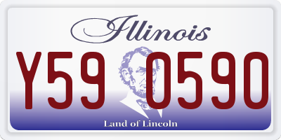 IL license plate Y590590