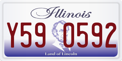 IL license plate Y590592