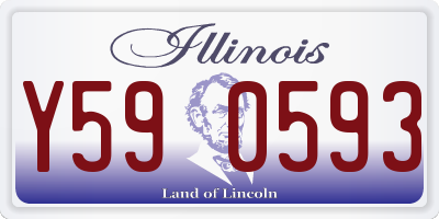 IL license plate Y590593