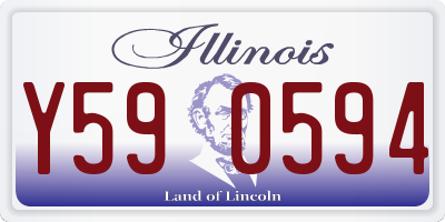 IL license plate Y590594