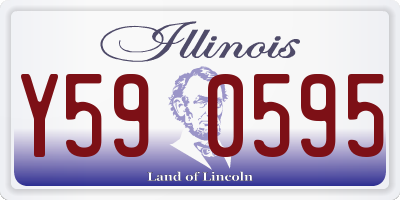 IL license plate Y590595
