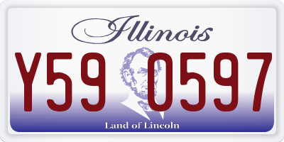 IL license plate Y590597