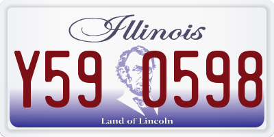 IL license plate Y590598