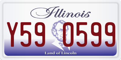 IL license plate Y590599